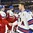 BUFFALO, NEW YORK - JANUARY 5: USA's Josh Norris #9 shakes hands with the Czech Republic's Martin Necas #8 after a 9-3 bronze medal game win at the 2018 IIHF World Junior Championship. (Photo by Matt Zambonin/HHOF-IIHF Images)

